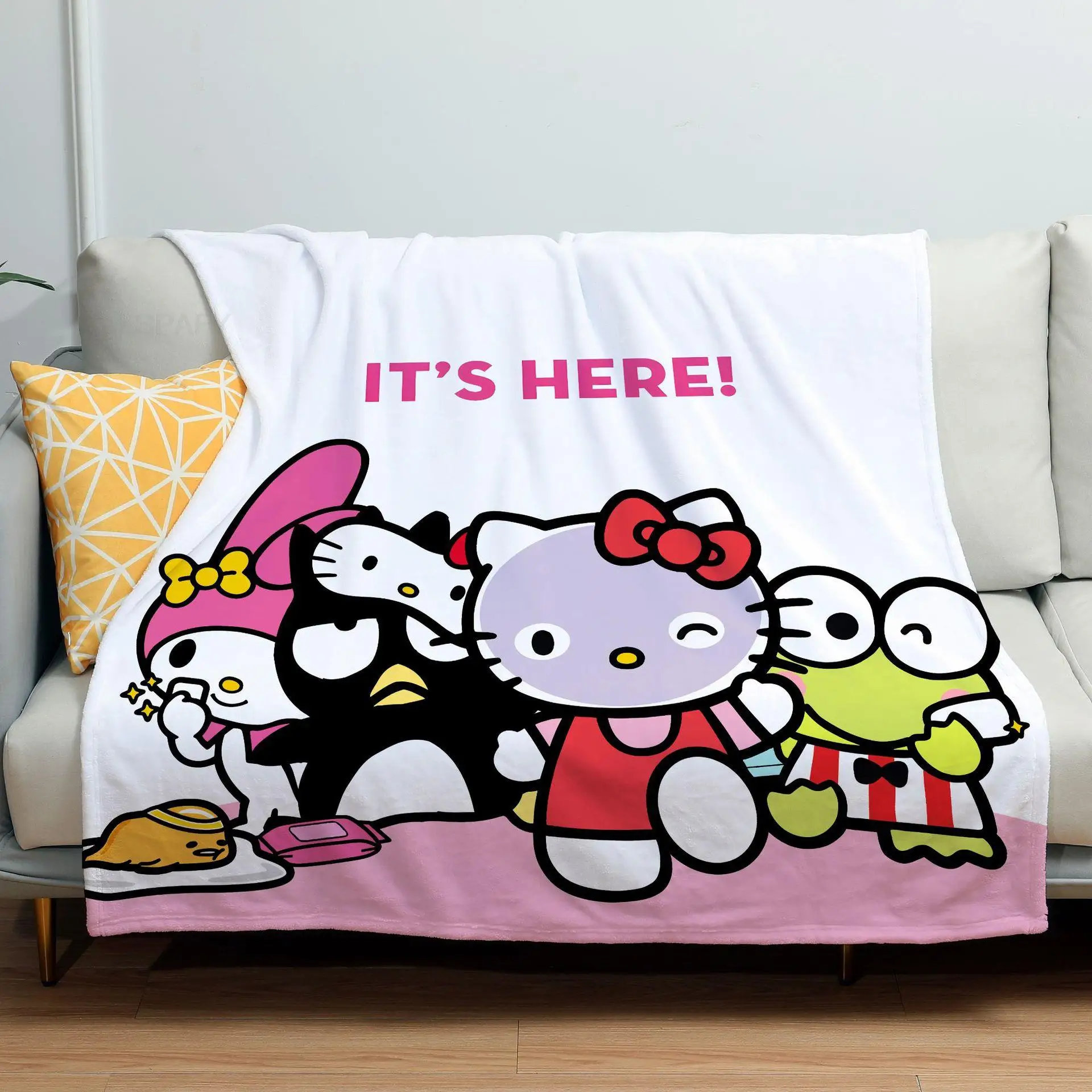 Флисовое одеяло Hello Kitty для декоративного дивана украшение спальни Криштиану