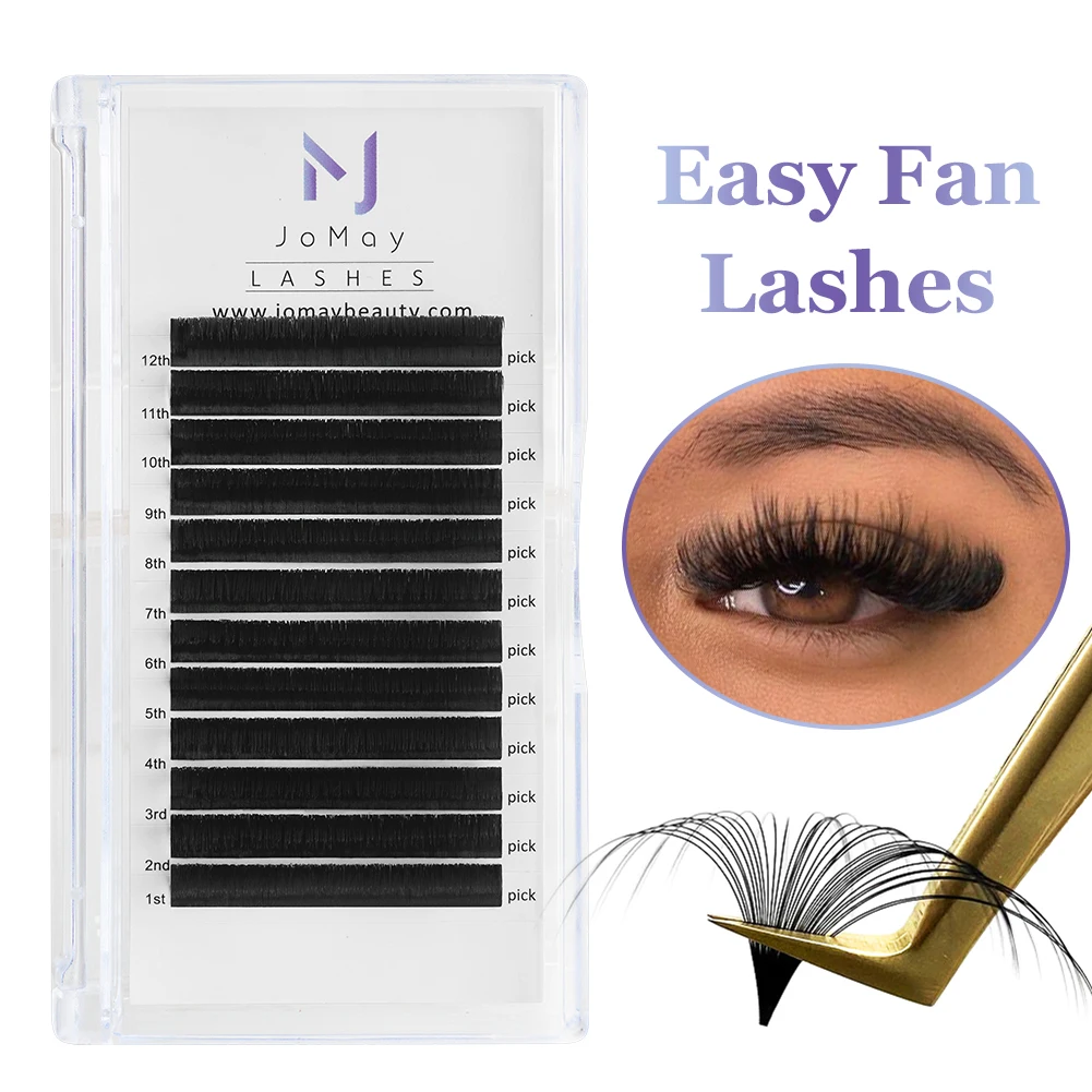 

Ресницы Easy Fan для наращивания из искусственной норки, быстроцветающие натуральные мягкие для самостоятельного макияжа, для красоты