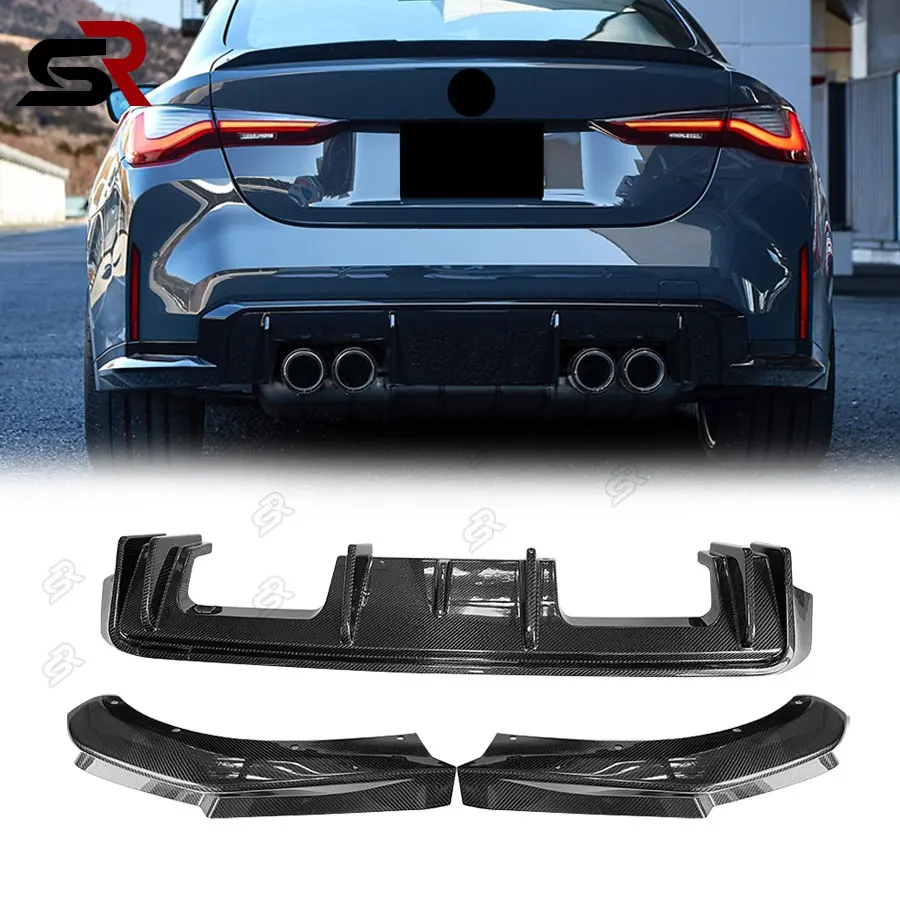BMW G80 M3 G82 G83 Углеродное волокно 3D Стайлинг Высокое качество Диффузор Задний бампер