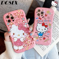 sanrio hello kitty iphone case 12 11 pro max xs x xr cases cover 7 8 plus womens phone case for y2k kawaii girls trendy women
