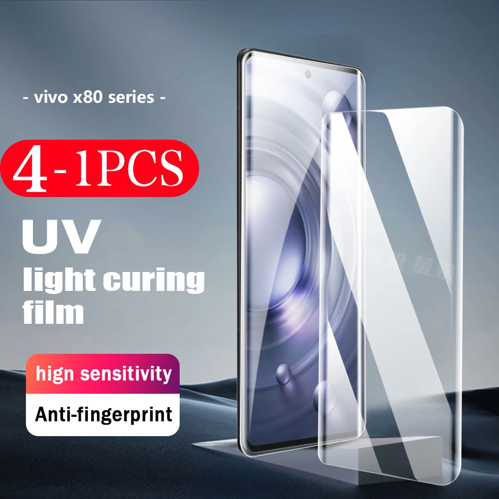 

4-1pcs 9D UV light curing film For vivo X90 X80 S12 S15 S16 NEX 3 3S X70 X60 X60S X60T pro plus cover screen protector Not Glass