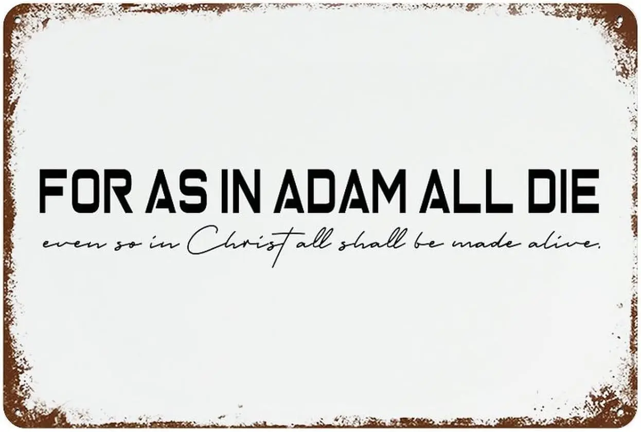 Забавная новинка Metl Sgn For s n dm ll De Even Chrst Shll Be Mde lve Ретро Plque 8x12 Fth Scrpture Bblcl Sgns Outd