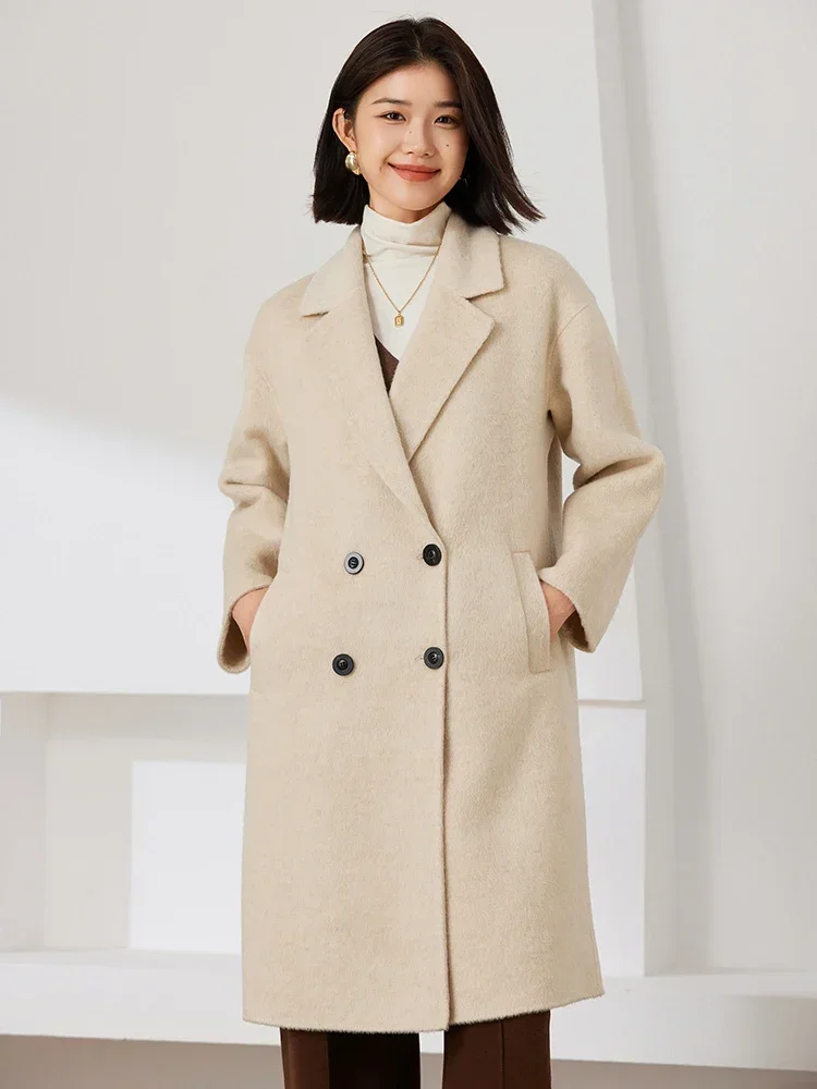 Высококачественное толстое пальто ручной работы из 100% волос яка плотной гладкой