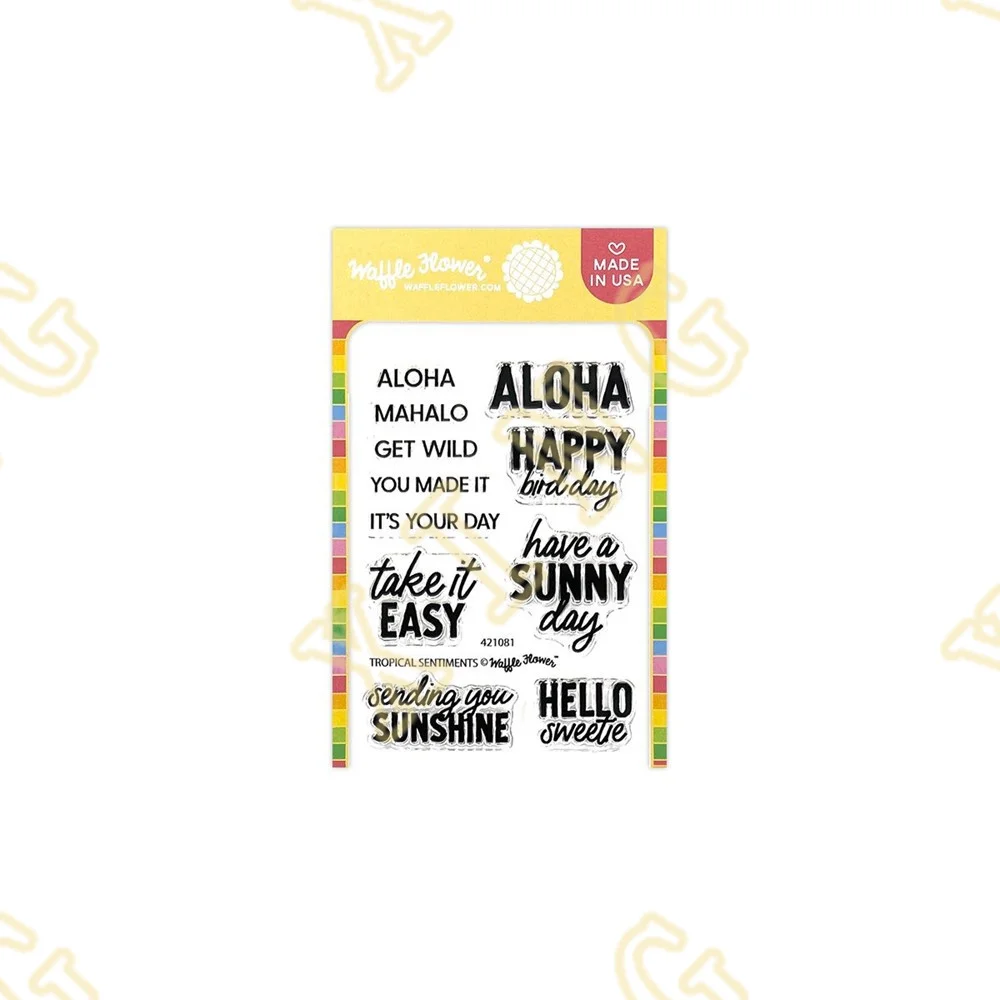 

New Arrival Tropical Sentiments Silicone Clear Stamps Diy Scrapbook Diary Decoration Embossed Paper Card Album Craft Template