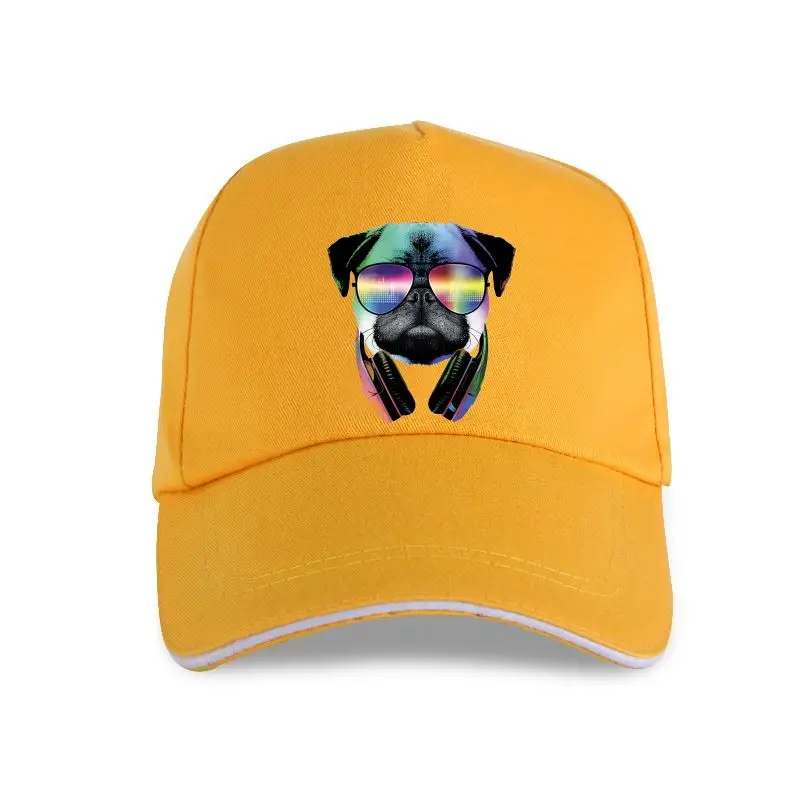 Цветная мягкая бейсболка премиум-класса с изображением мопса Dj забавная