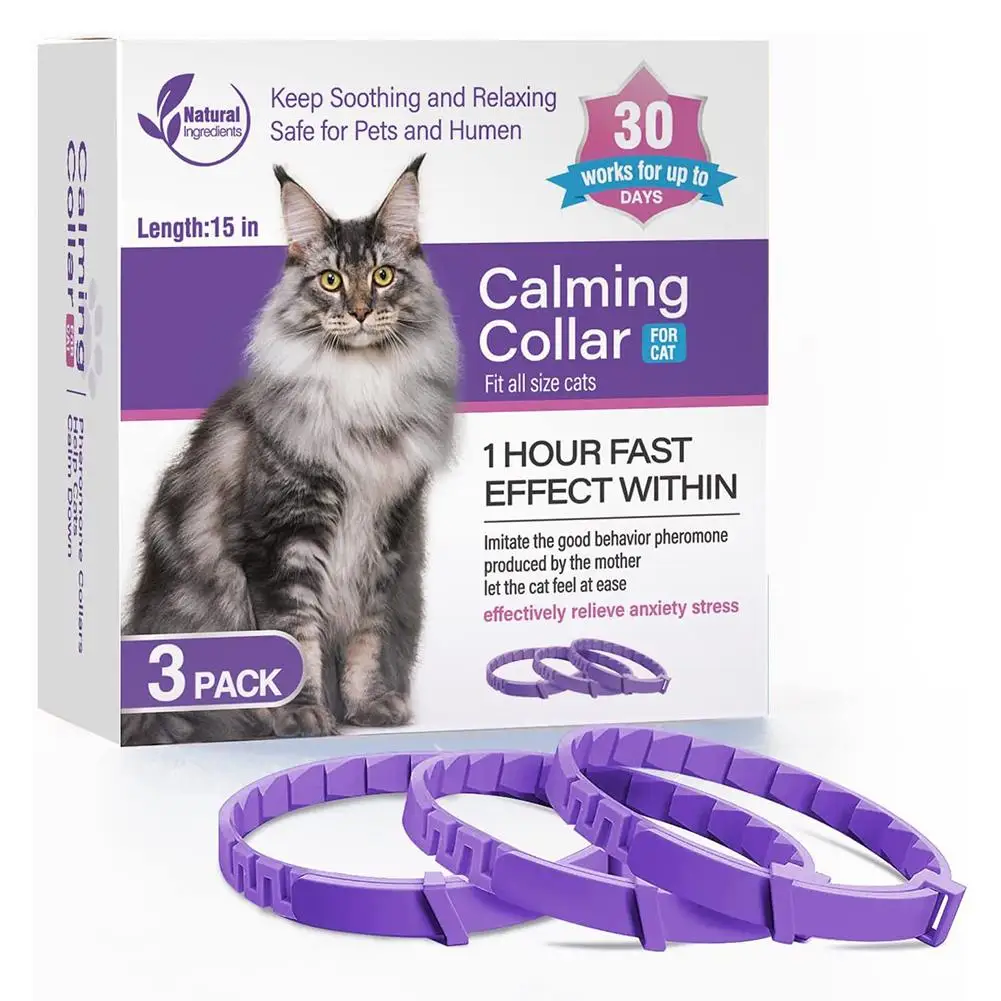

NEW Portable Pet Calming Collars Long Lasting Stress Anxiety Relief Pet Neck Accessories For Cats Dogs