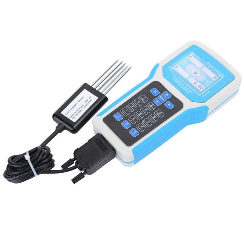 

Intelligent Soil Tester Temperature Humidity EC PH Nitrogen Phosphorus Potassium Meter Soil Nutrient Tester