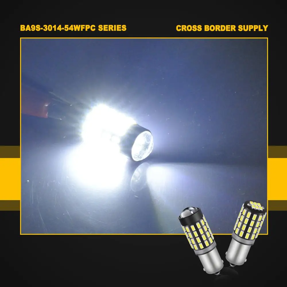 Jiachi 2 шт. BA9S 12-24 В светодиодный задний противотуманный фонарь для автомобиля белый