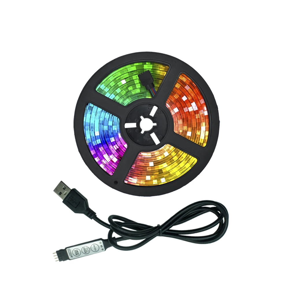 Фото Светодиодная лента STTL 3M 90LEDs SMD 5050 для ТВ, индивидуальный дизайн, 1М 2М 3М 4М 5М, с пультом ДУ, RGB, для подсветки телевизора №2