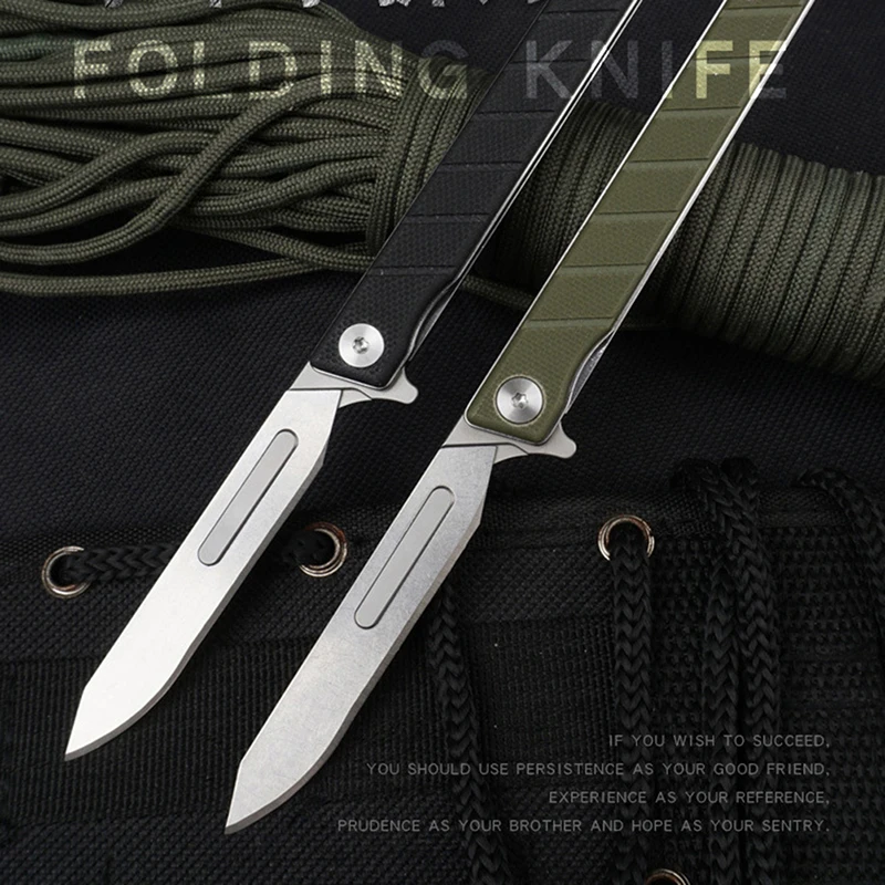 

Складной нож для самообороны, быстрооткрывающийся Скальпель с одной кнопкой, случайный цвет