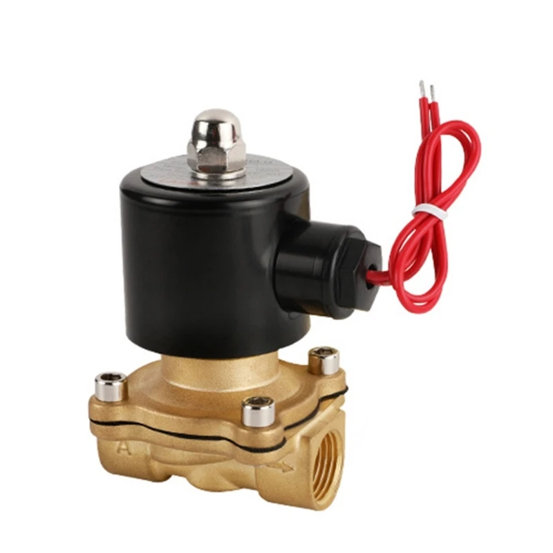 

12V 24V 220V Pneumatic Electric Solenoid Valve Normally Closed Air Magnetic Valve DN8/10/15/20/25 Hoses Barb Connection G6KA