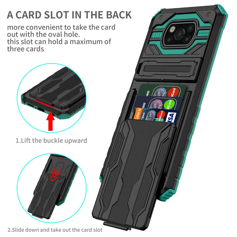 

Poco X3 Pro NFC Case Heavy Duty Kickstand Card Slot Armor Cover For Xiaomi Pocophone Pocox3 Pro NFC Poco X 3 Pro Poko X3pro Capa