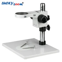 Large Space Stereo Microscope Stand Table Base 76MM Arm Head Holder For Binocular Trinocular Microscopio 32MM Focusing Rack