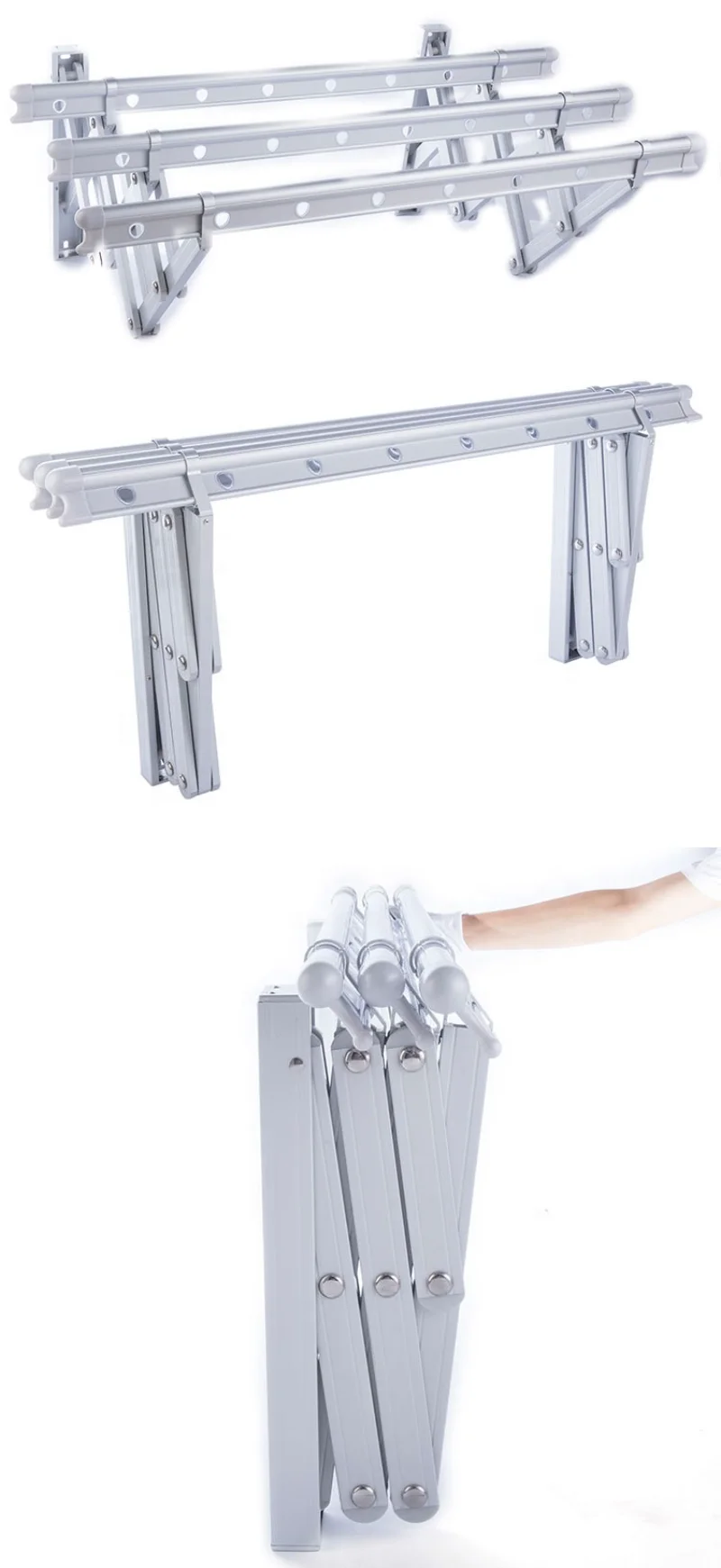 Jingsheng алюминиевая настенная подвесная сушилка для одежды на балконе
