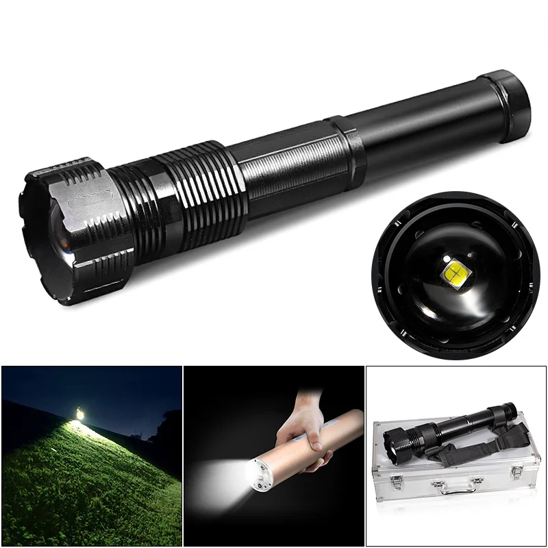High Power LED Flashlight Original 11.1V XHP70B N4 LED Torch Lamp Waterproof 4292Lm 5 Mode Zoomable Professional Camping Light
