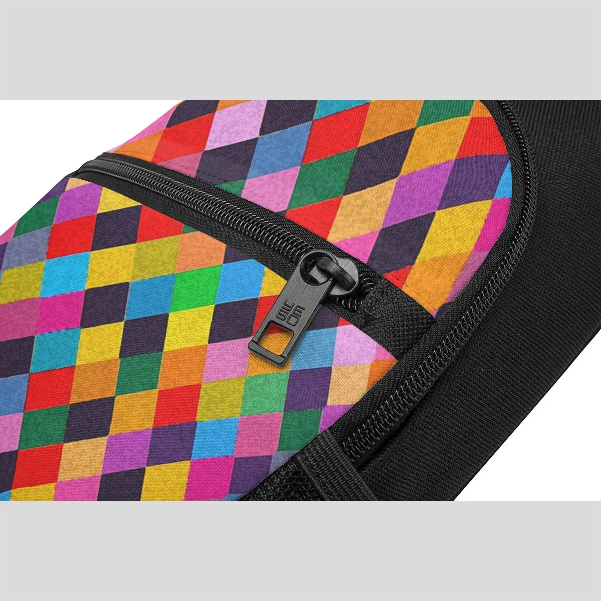 Фото Сумка-слинг Mardi Gras Harlequin Plaid с ромбовидным узором, мужская нагрудная сумка, рюкзак через плечо, дорожная сумка, сумка на одно плечо №3