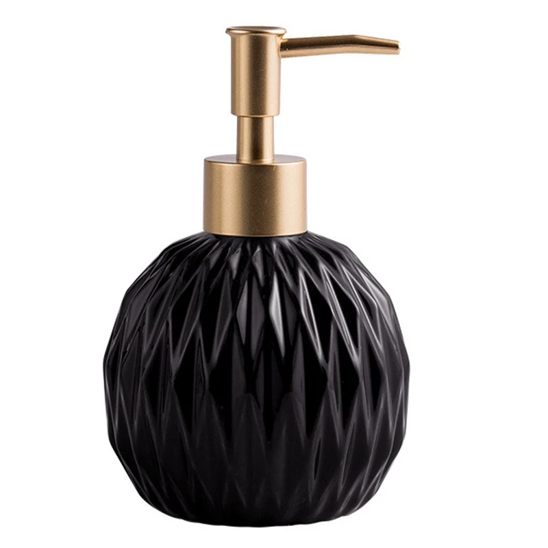 

Ceramic Round Soap Dispenser Lotion Dispenser For Bathroom And Kitchen