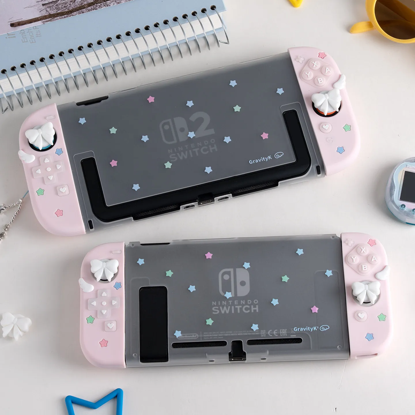 Фото Милый защитный чехол Ns2 Oled Star Bow Wing для Nintendo Switch Switch Oled Ns, мягкий силиконовый чехол для контроллера Joy Con №5
