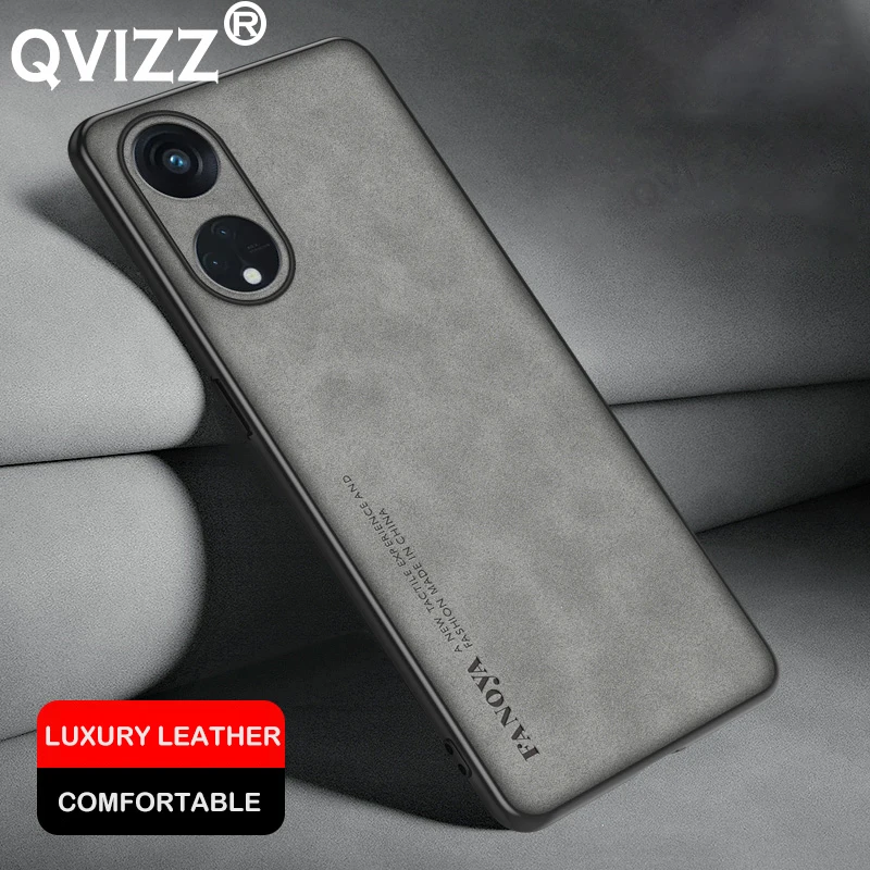 

Luxury Leather Case for Oppo Reno8 T 5G Reno8T CPH2505 Soft Silicone Edges Hard Back Armor Shockproof Phone Cover OppoReno8T 5G