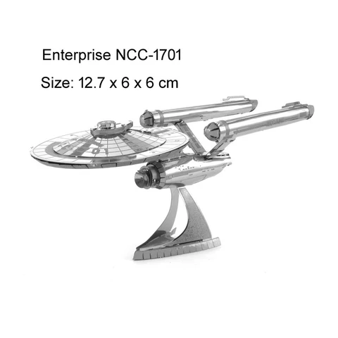 USS Enterprise NCC-1701 3D металлический пазл, многоцветный Звездный Корабль, сборная модель ручной работы, головоломки, игрушки для детей и взрослых