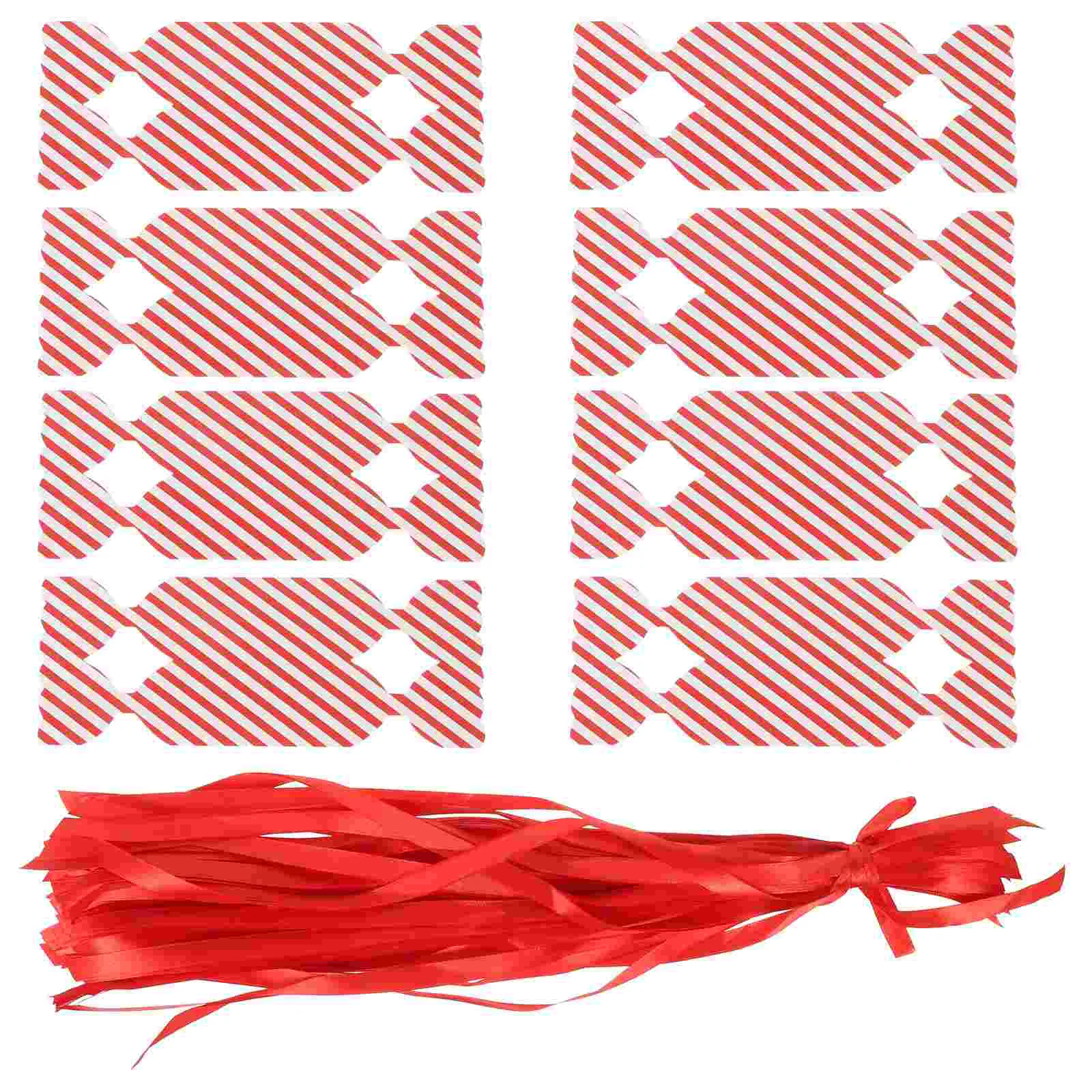 

Candy Boxes Red Stripe Paper Christmas Boxribbon Gift Wrap Chocolate Ribbons Treat Cake Bags Cookie Bakinggoodie Holiday Favor