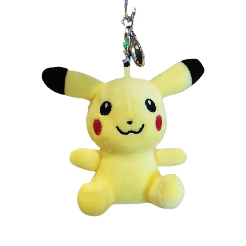 

Pokemon 12cm Pikachu Anime Plush Keychain Schoolbag Pendant Key Chain Peripheral Kawaii Cartoon High Quality Doll Toy Children