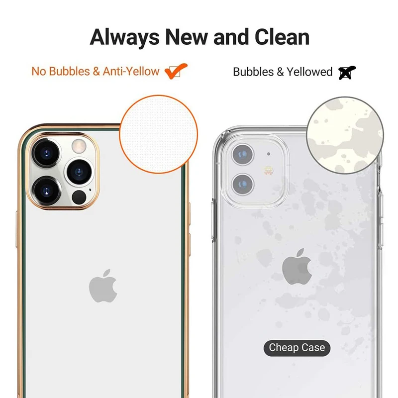 Luxury Soft Silicone Transparent Case For iPhone 13 12 11 Pro Max XS XR X 8 7 Plus iPhone11 iPhone12 12Pro 11Pro Slim Full Cover
