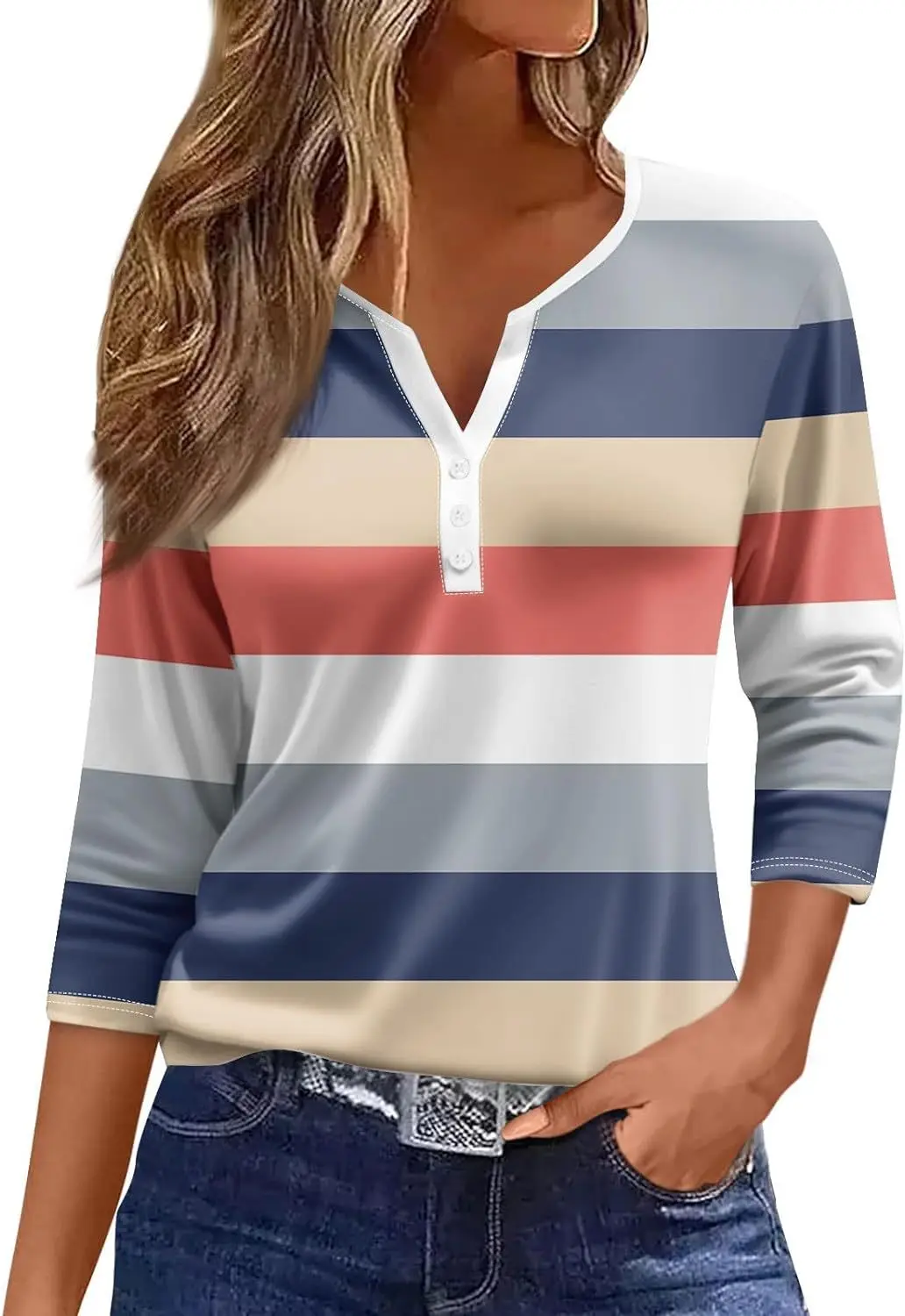 Цветной блокирующий полосатый цифровой Солнцезащитный Женский Летний рукав