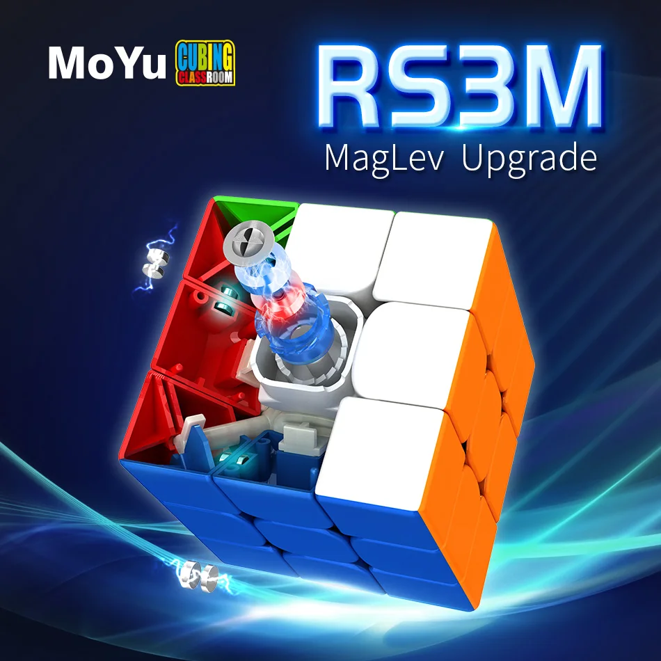 Магнитный скоростной куб MoYu RS3M maglion 3x3x3 классный 3*3 RS3 M головоломка Magico