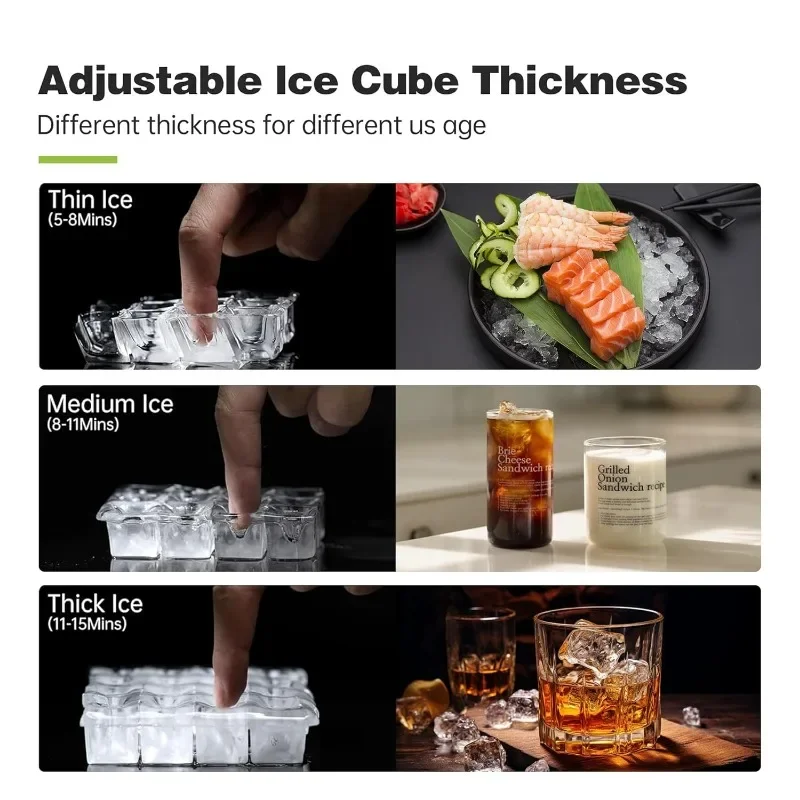 Коммерческий льдогенератор 270 фунтов/24 часа ящик для хранения льда 48 фунтов