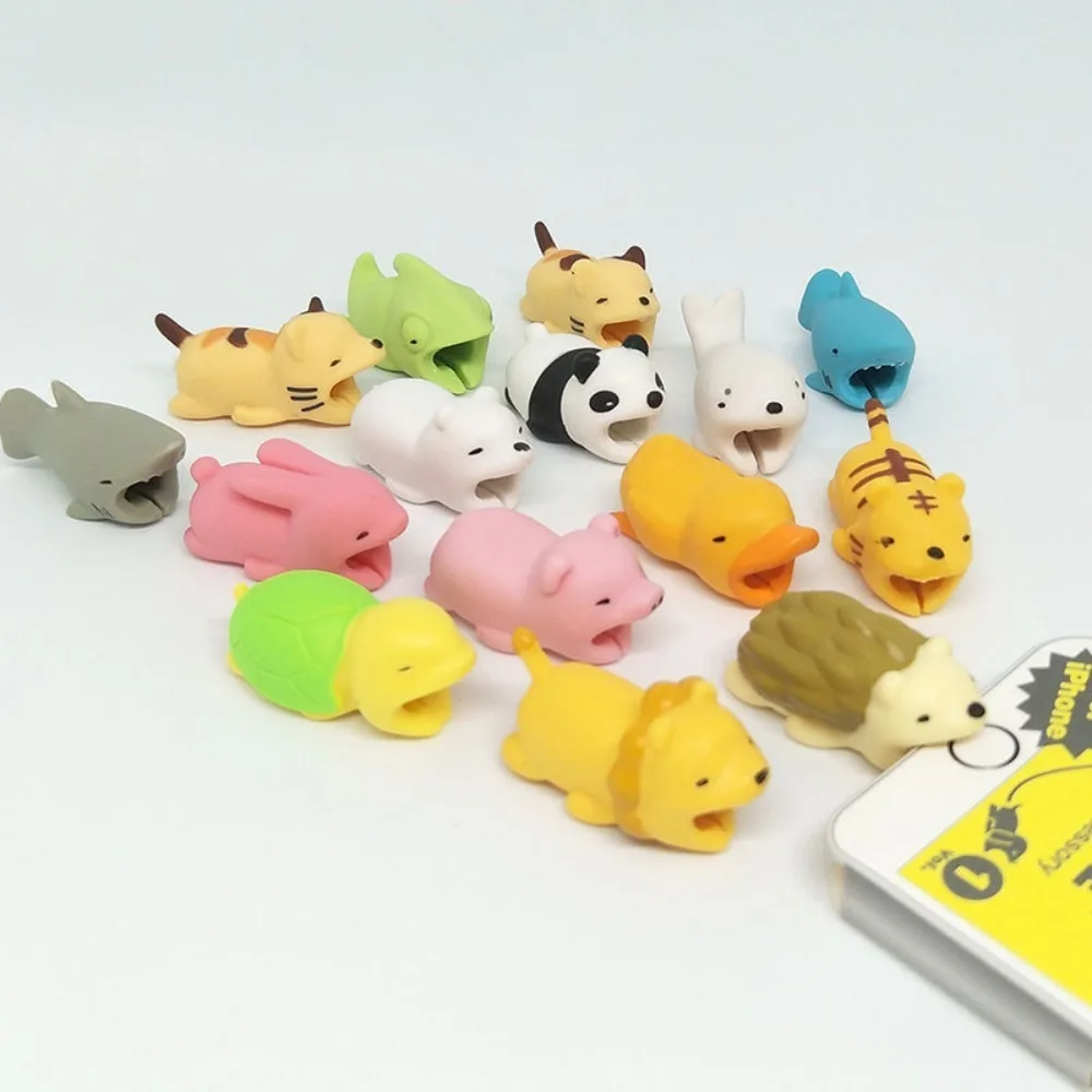 

Take a Bite Cartoon Data Cable Protector Cartoon Animal Shape Cable Organizer Cable Bite Protector 22 Models Anti Breaking