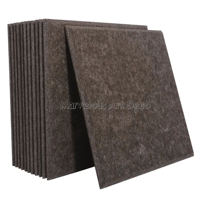 

10pcs Home Novelty Accessories Panel Sound Proof Wall Panel High Density Home Bedroom Interior Doors Soundproofing Treatment