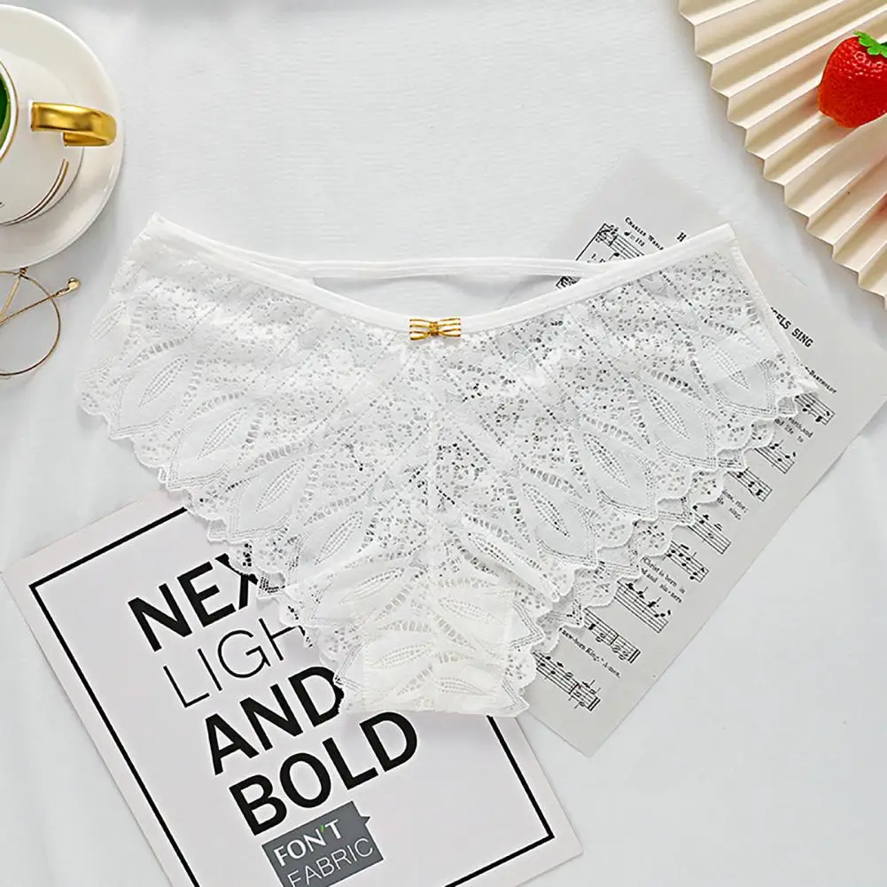 

Quick Drying Stylish Hollow Out Women Lace Panties Moisture Absorption Women Panties Mid-Rise for Inner Wear