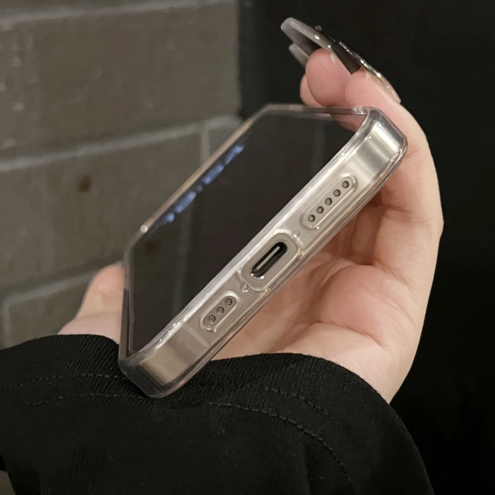 Блестящий Ударопрочный силиконовый чехол для iPhone 16 12 13 14 15 Pro Max