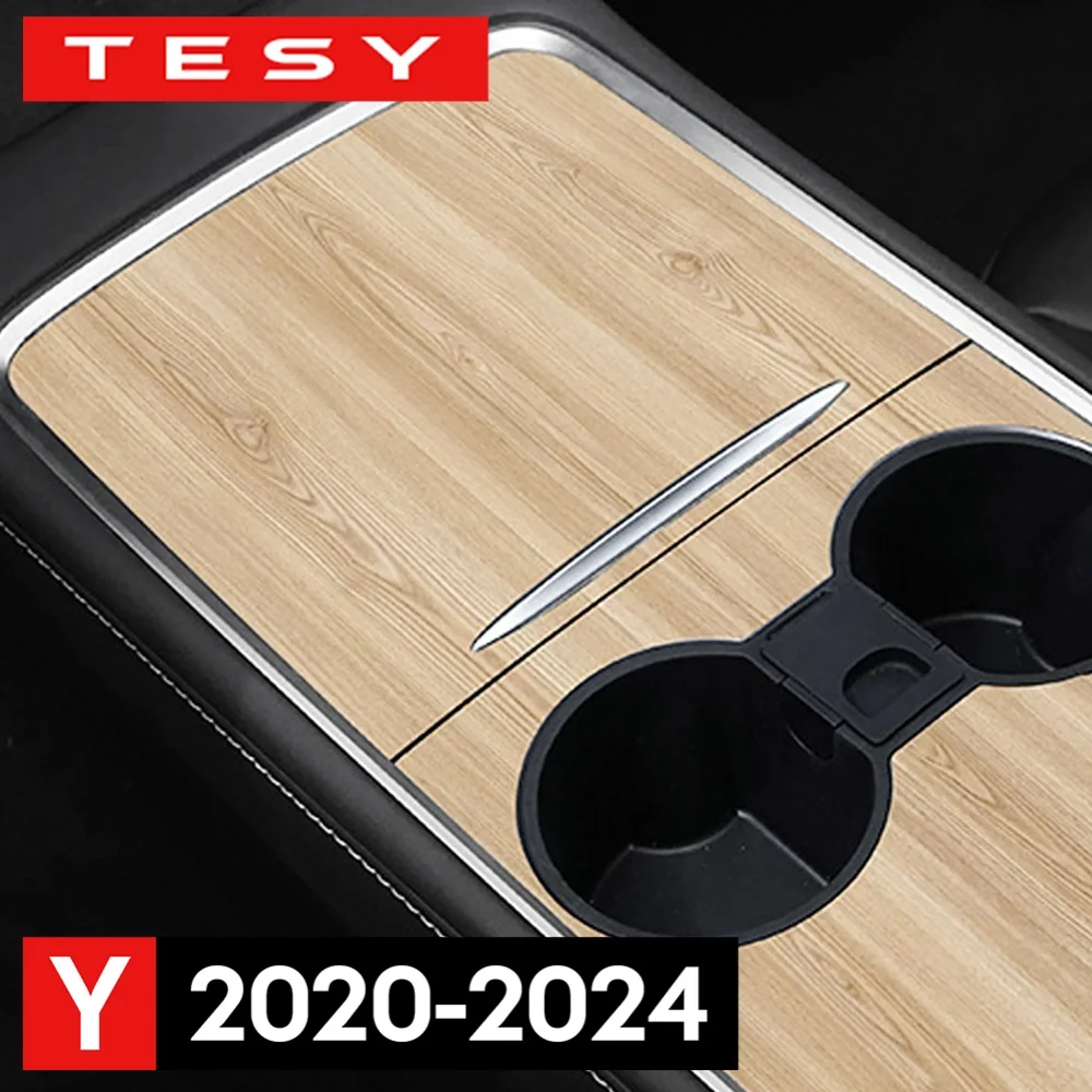 Наклейка На Панель Центральной Консоли Tesla Model Y 2020-2024 Углеродное Волокно