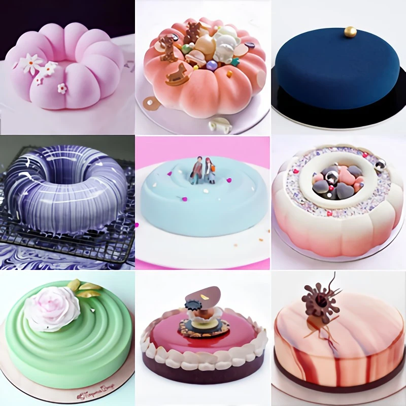 

Multiple Shapes Dessert 3D Silicone Mold 25 Types Mousse Baking Mould Cake Decorating Tools Pastry Making Pan Kitchen Bakeware