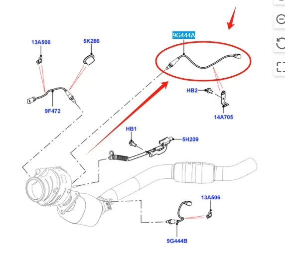 LR 122057 Датчик кислорода для Land Rover Range Sport Velar DISCOVERY IV 2013-2025
