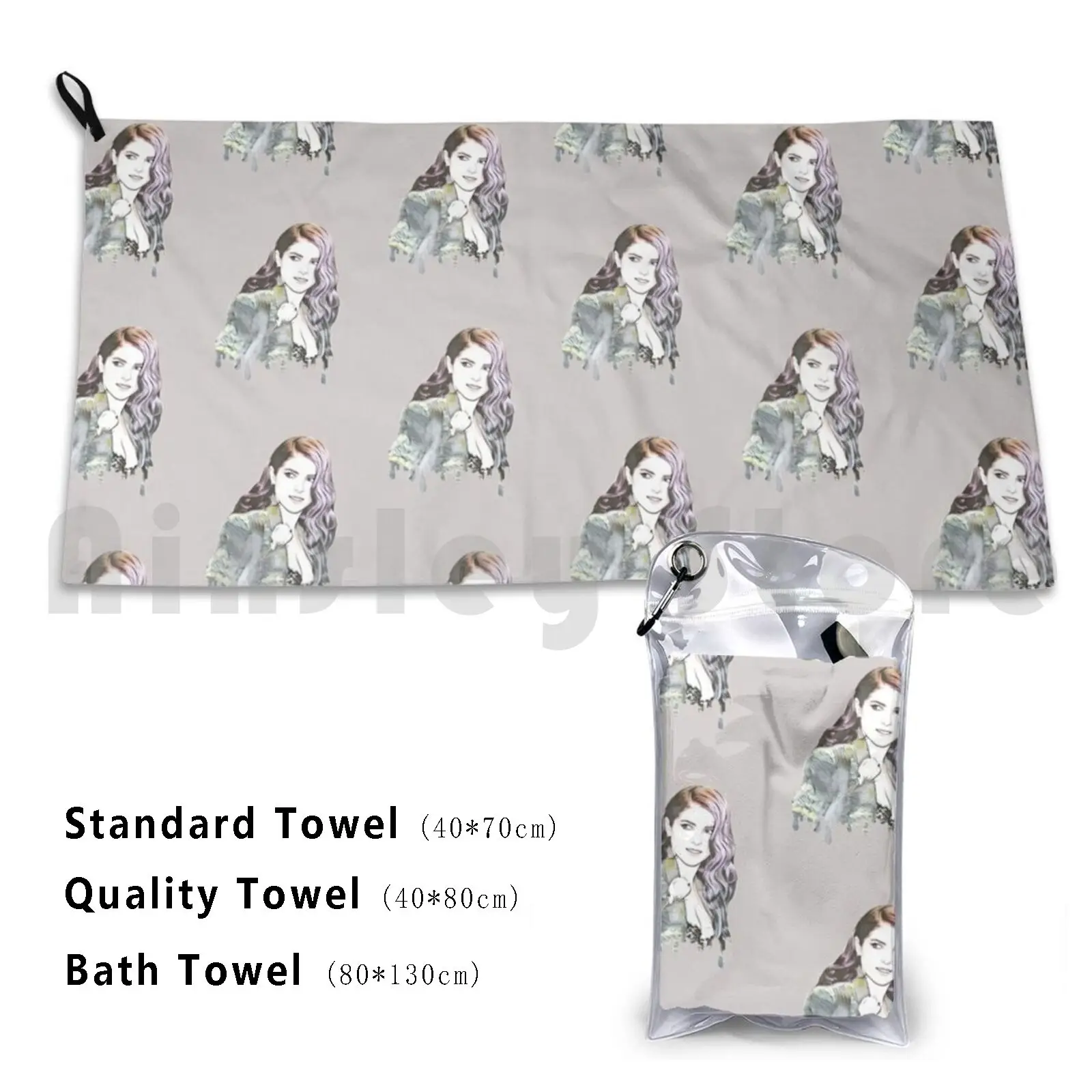 

Банное полотенце Анна Кендрик-капельный дизайн пляжная Подушка Анна Кендрик шаг идеальные тролли поп-культура