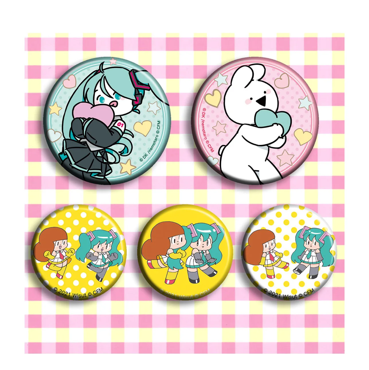 Hatsune Miku Kagamine Len Lan Аниме Фигурка брошь значок аниме Броши рюкзак с одежда