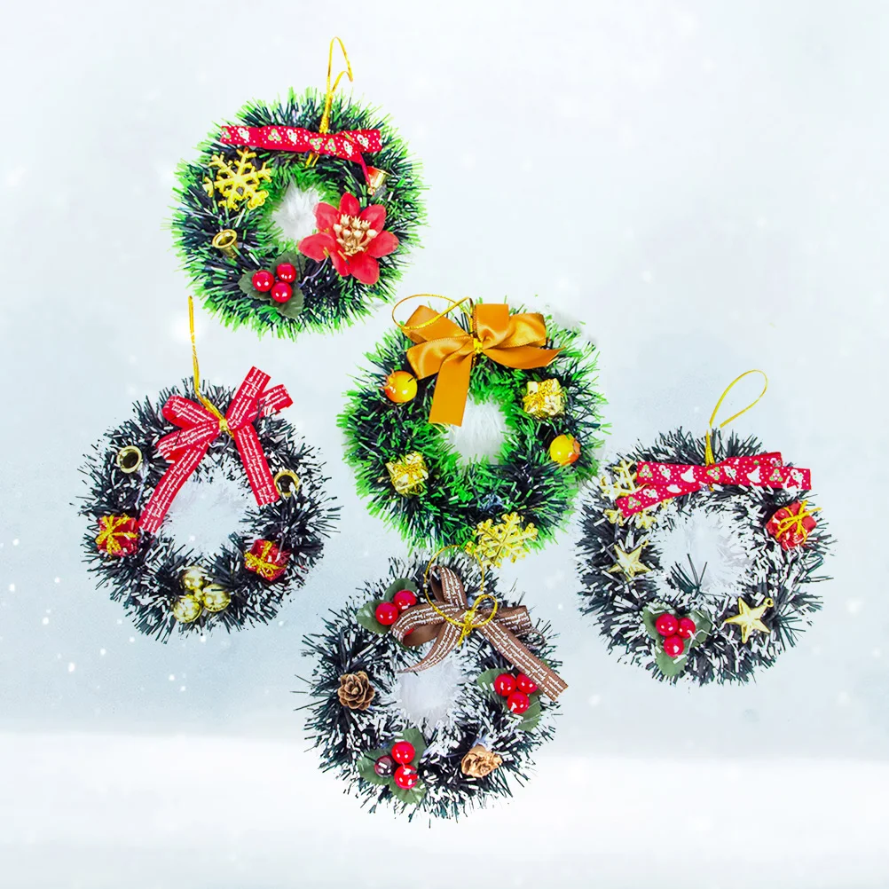 

Christmas Wreath Wreaths Hanging Garland Small Mini Artificialminiature Decor Tree Crafts Decoration Holiday Party