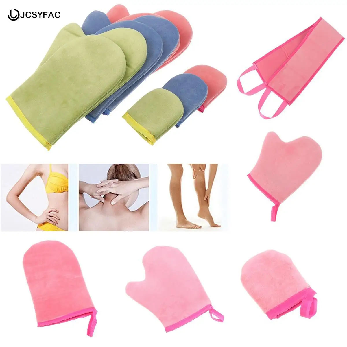 

Перчатка для самостоятельного загара, многоразовая перчатка для тела, розовая перчатка для загара, перчатки для загара, перчатка для очистк...