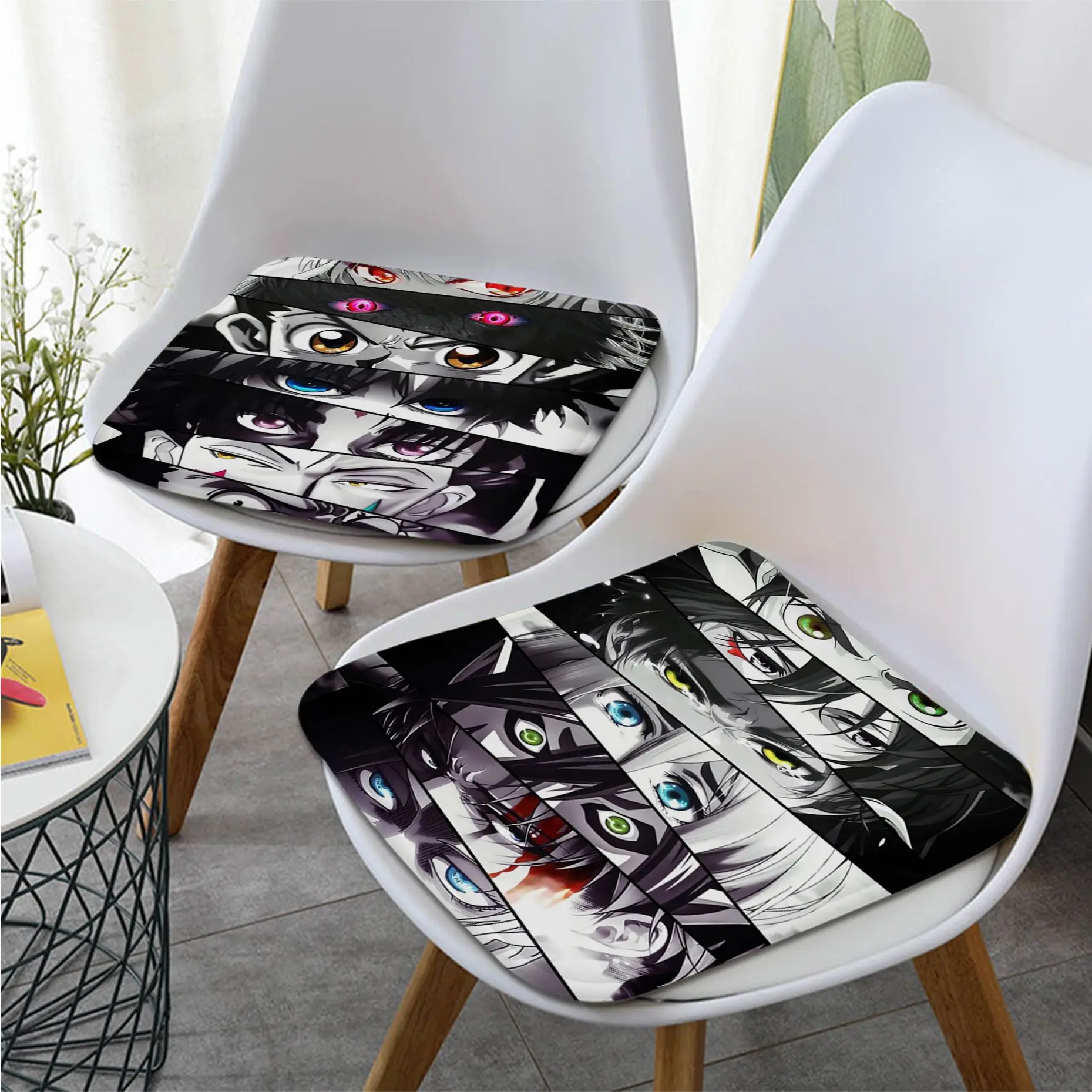 

Japanese Anime Character Eyes Art Chair Cushion Soft Office Car Seat Comfort Breathable 45x45cm Cushions Home Decor