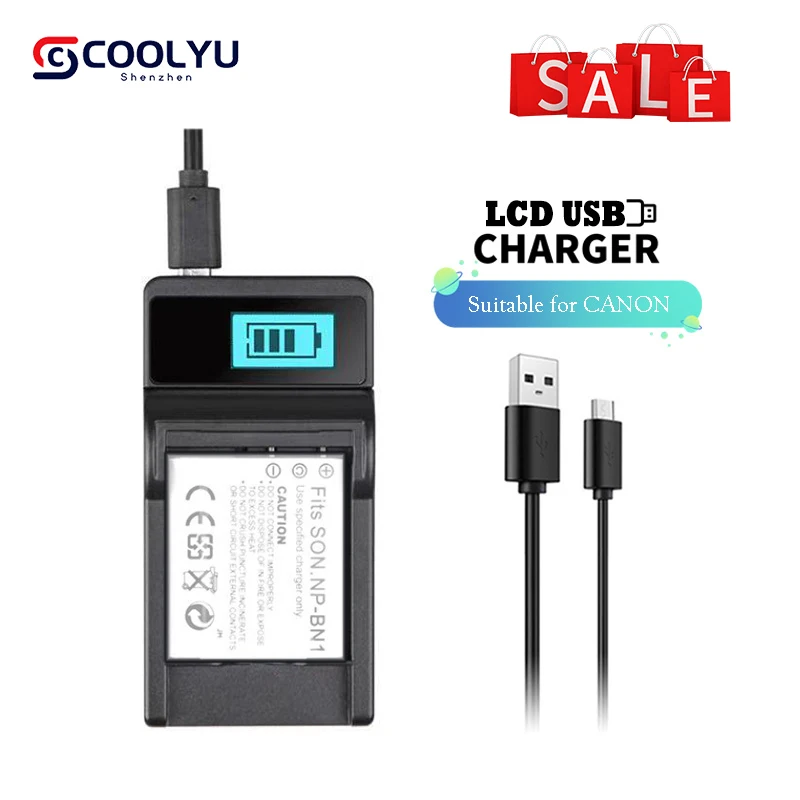 

USB Cable LCD Battery Charger NB-12L NB12L Recharge For Canon PowerShot G1 X Mark II G1X II PowerShot N100 CB-2LGT Camera