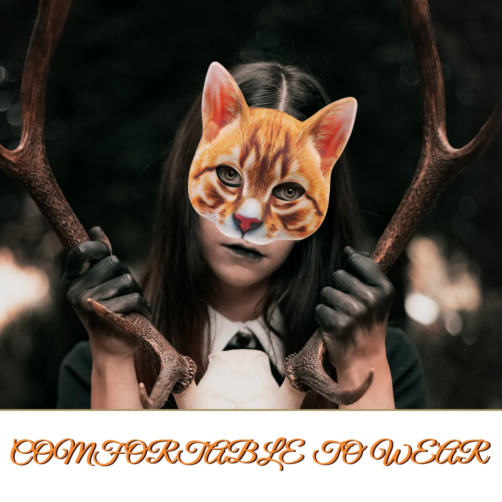 2 шт. маска на Хэллоуин декоративная кошка для взрослых косплей ткань аксессуар