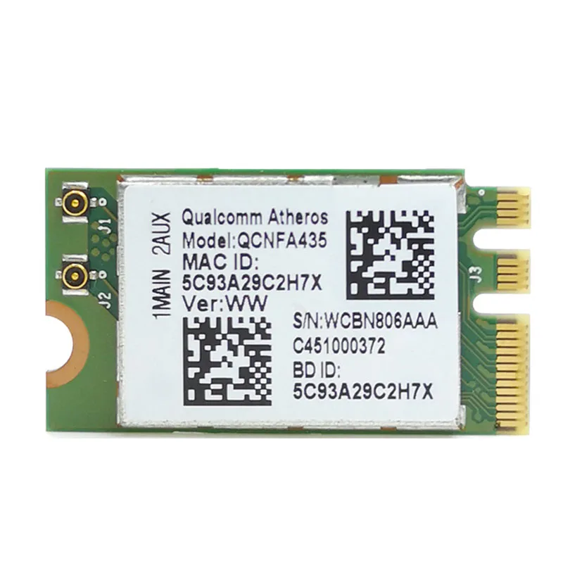Карта беспроводного адаптера для Qualcomm Atheros QCA9377 QCNFA435 802.11AC 2 4G/5G NGFF WIFI CARD Bluetooth 4 1