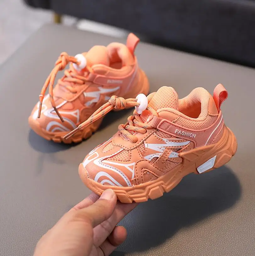 

2022 New Autumn Baby Girls Boys Casual Shoes Soft Bottom Non-slip Breathable Outdoor Fashion Kids Sneakers Children Sports Shoes