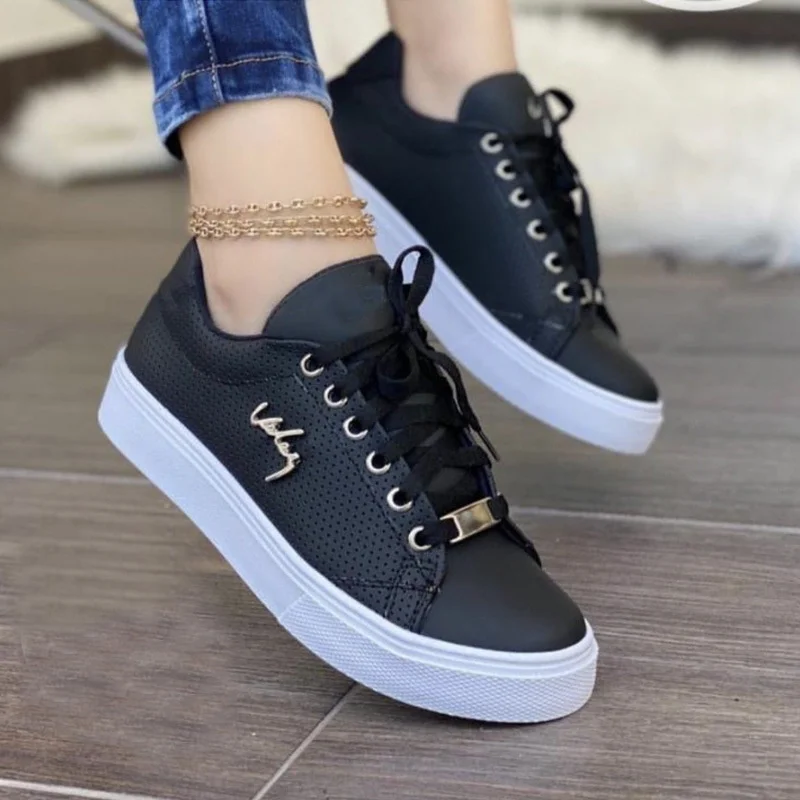 2022 New Fashion Women Sneaker PU Leather Sneakers Casual Sport Shoes Platform Shoe Tenis Sapato Feminino Zapatillas Mujer Femme