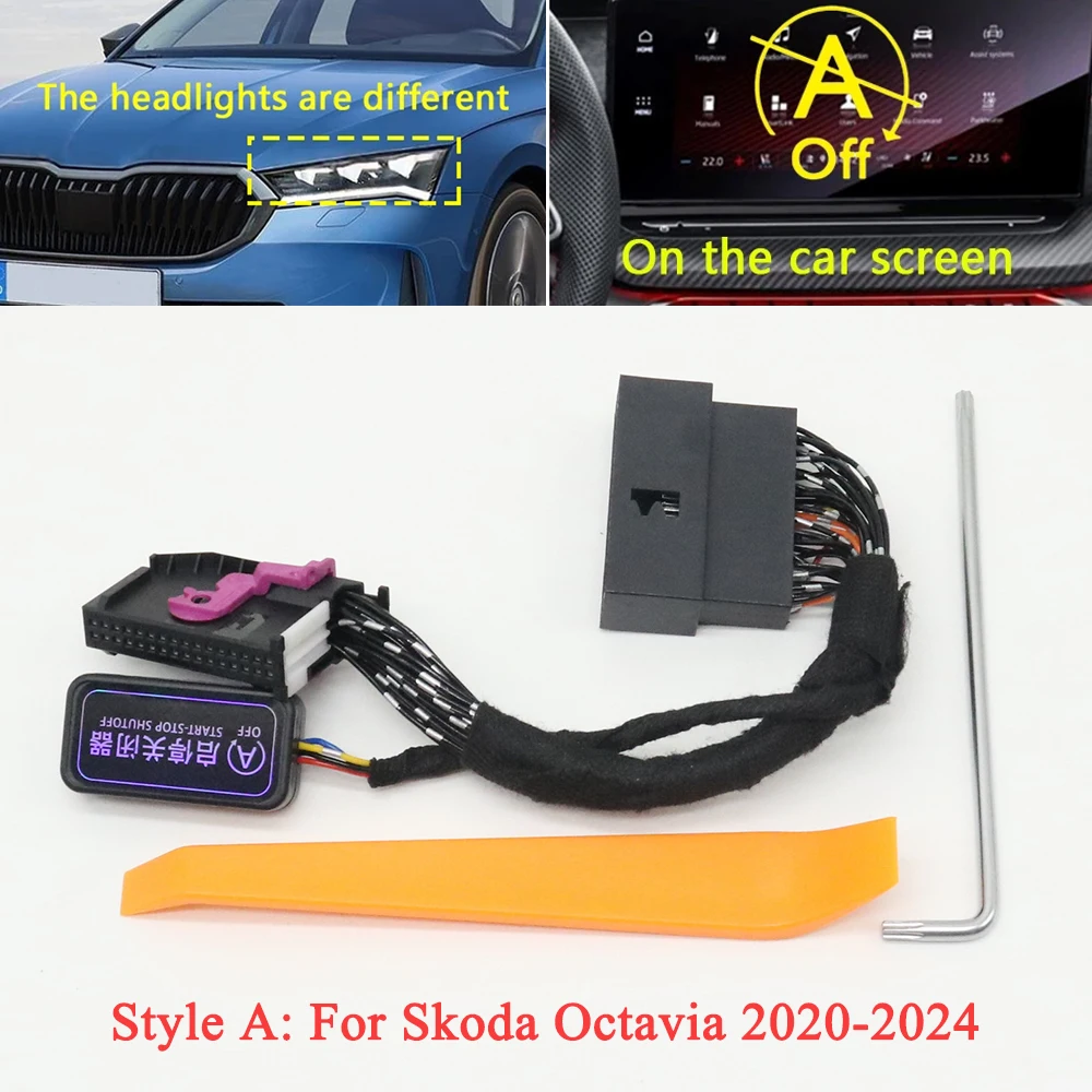 

Для Skoda Octavia A8 MK4 2020-2026 автоматический запуск, остановка, скалер, элиминатор двигателя, умное закрывающее устройство, съемный кабель, вилка