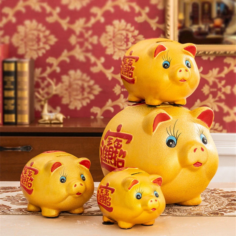

Ceramic Coin Money Box Paper Money Cute Ornament Children Hidden Safe Secret Pig Piggy Bank Wedding Tirelire Home Decoration 60