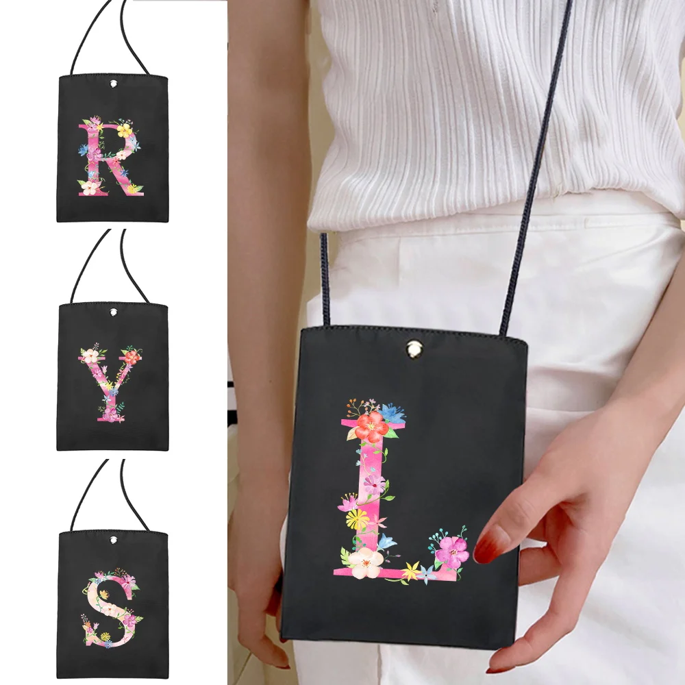 

Mini Shoulder Bag Pink Series Print Mobile Phone Bags Small Women Messenger Purse Lady Wallet CrossBody Pack Female Sport Wallet